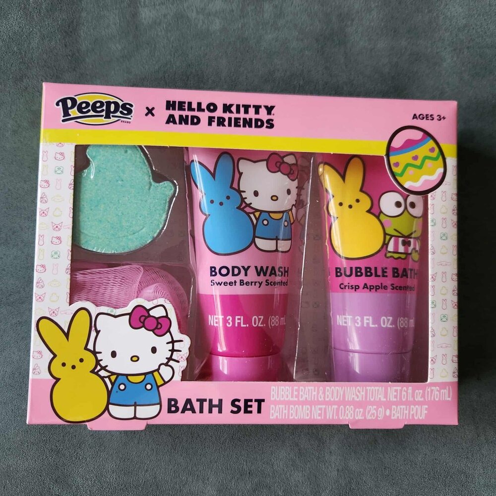 Peeps x Hello Kitty 4 Piece Bath Set - Brand new - Great for Easter!!!